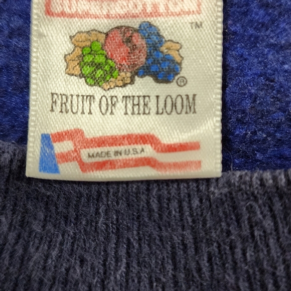 Vintage Preshrunk  Port Huron Supercotton  Blue Crewneck Sweatshirt Made USA SzL - Picture 3 of 6